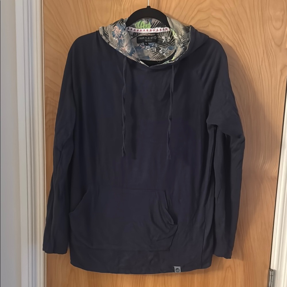 Free Planet Blue Hoodie, Medium